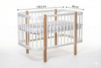 Baby Crib ELIN - Natural/White