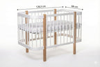 Baby Crib ELIN - Natural/White - SpeelSterk.nl