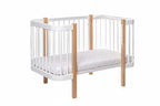 Baby Crib ELIN with Mattress - Natural/White