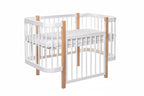 Baby Crib ELIN with Mattress - Natural/White