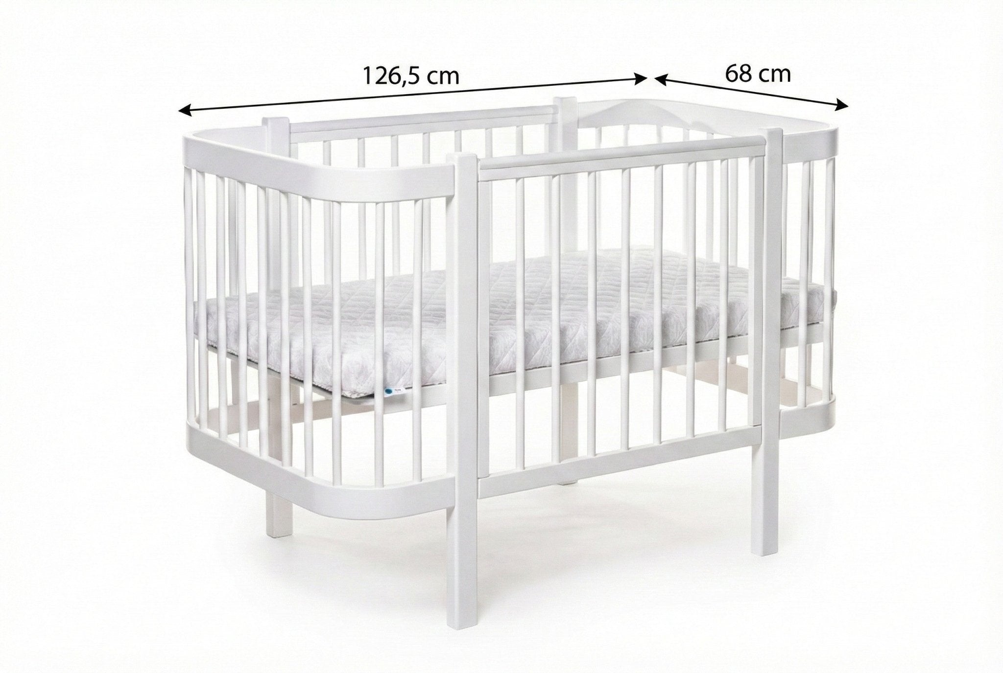 Baby Crib ELIN - White - SpeelSterk.nl