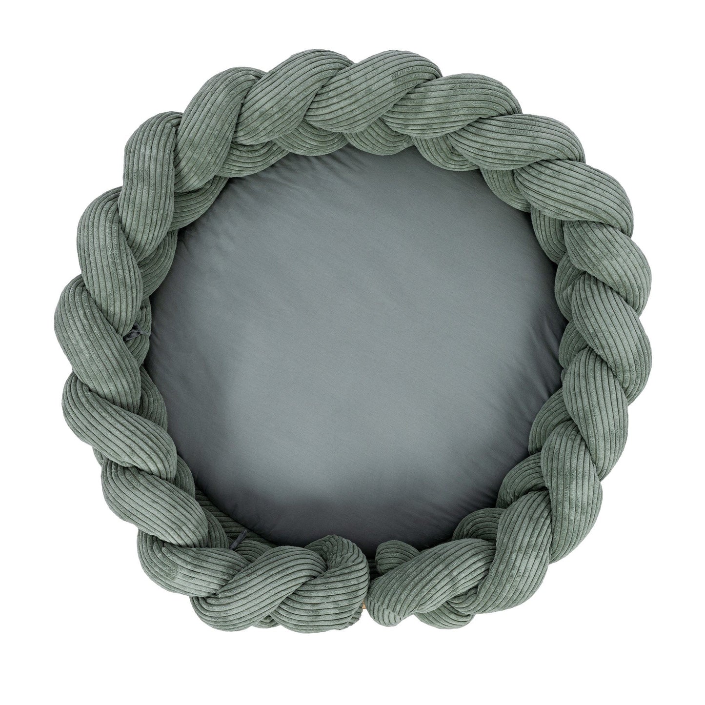 Baby Nest & Play Mat With Crib Bumper Braid - Olive Green SpeelSterk.nl