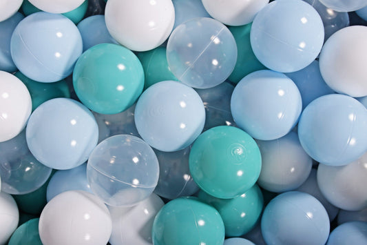 Ballenbak Ballen 200 Stuks - Blauw/Turquoise/Wit - Educatief en Veilig - SpeelSterk 