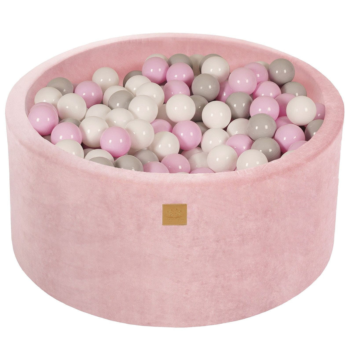 Ball Pit with 300 balls, 90x40cm - Light Pink Velvet - SpeelSterk.nl