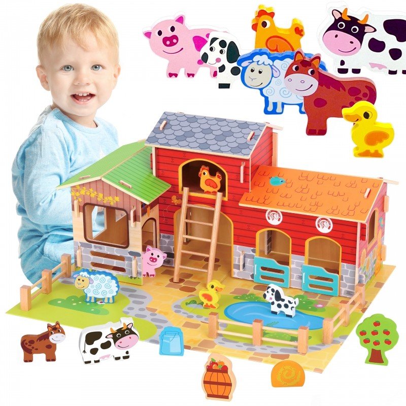 Boerderij Houten Speelset - SpeelSterk