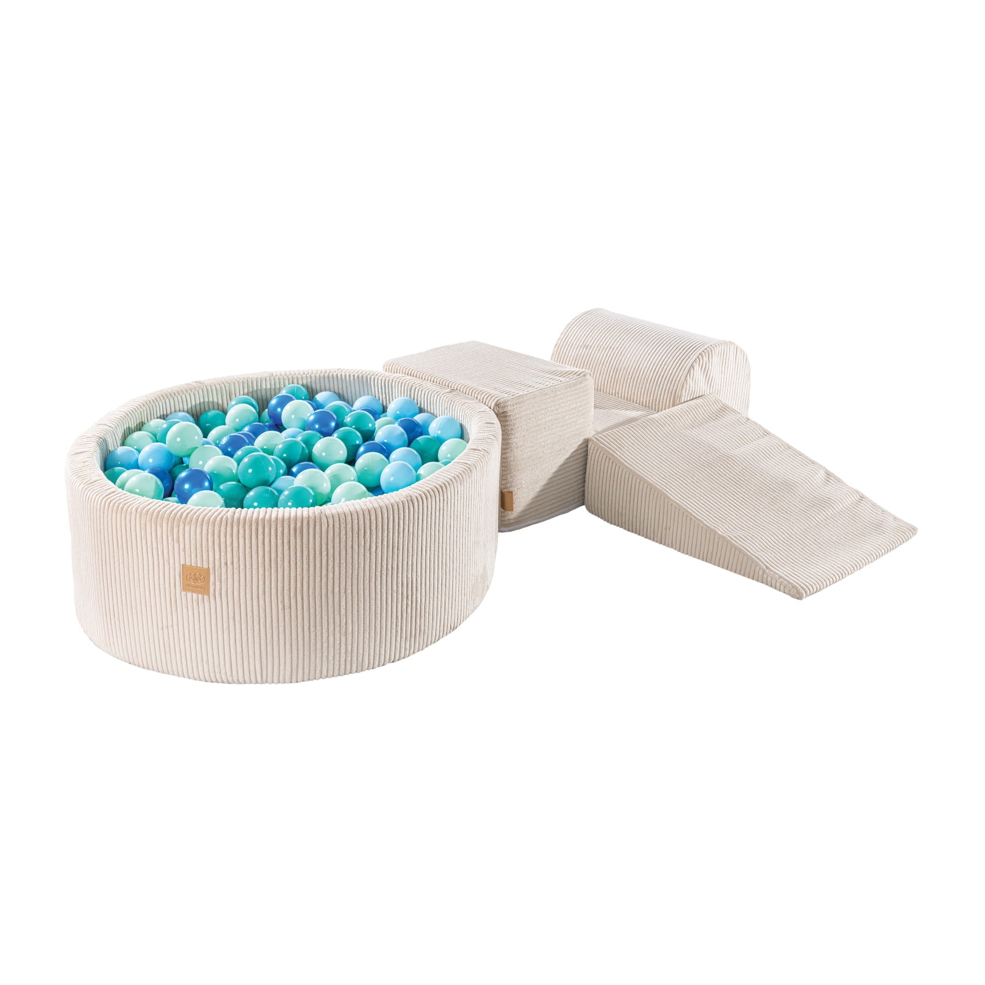 Speelblokken Met Ballenbad - Beige - Zacht en Veilig voor Kinderen - SpeelSterk 