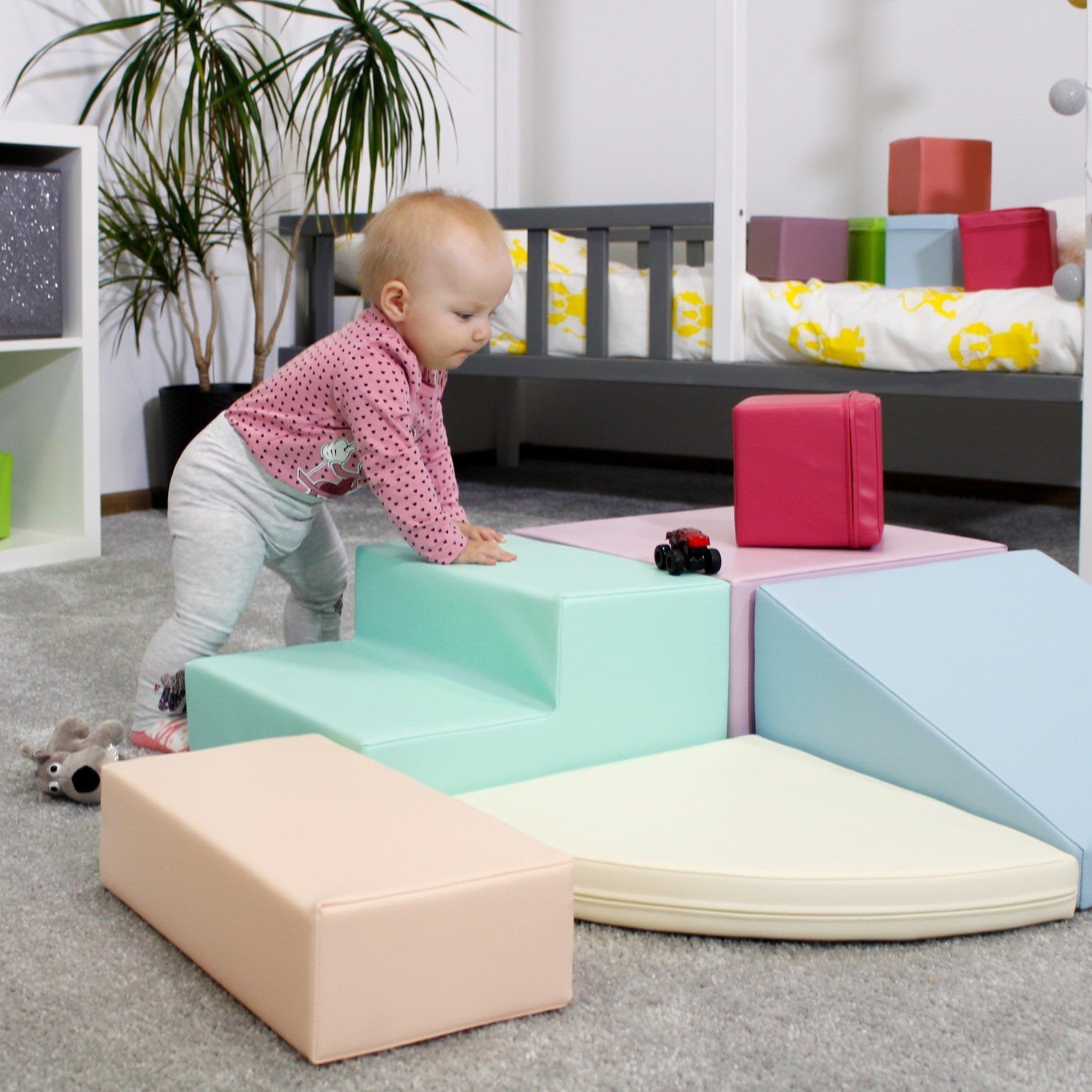 Hoek Klimset - 5-delige Zachte Speelset - Veilig Voor Actieve Kinderen - SpeelSterk  SpeelSterk