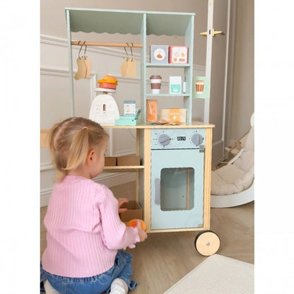 Houten Food Truck - Kleurrijk - Creatief Rollenspel - Veilig Hout - SpeelSterk 