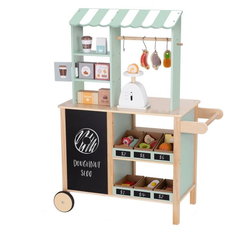 Houten Food Truck - Kleurrijk - Creatief Rollenspel - Veilig Hout - SpeelSterk 