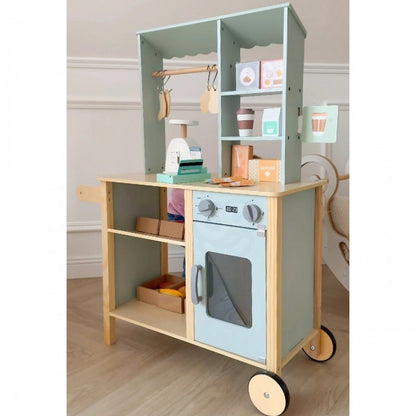 Houten Food Truck - Kleurrijk - Creatief Rollenspel - Veilig Hout - SpeelSterk 