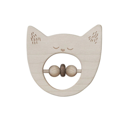 Houten Rammelaar - Natuurlijk Hout - Veilig Bijtspeeltje Voor Baby's - SpeelSterk 