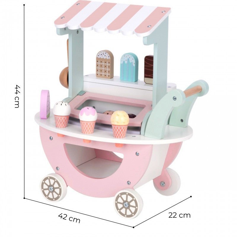 Houten XXL IJswagen - Pastel - SpeelSterk