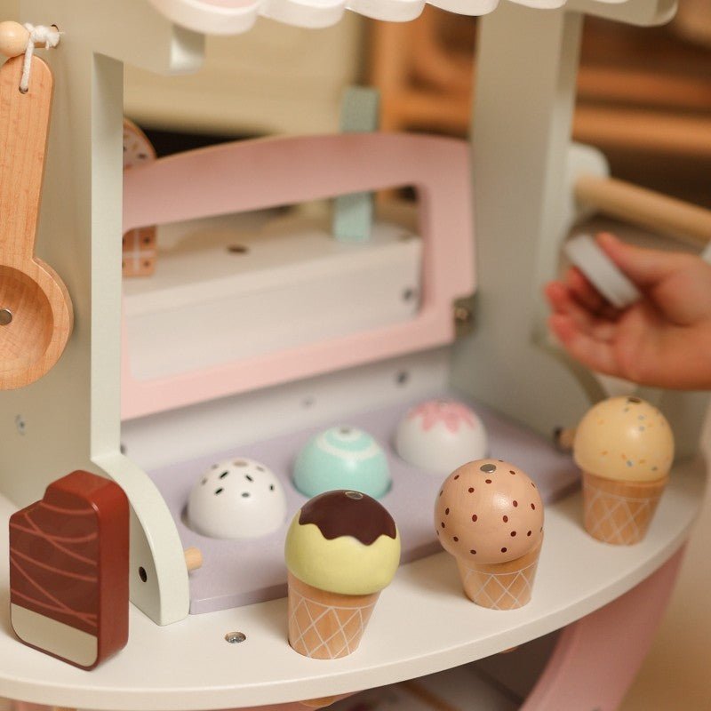 Houten XXL IJswagen - Pastel - SpeelSterk