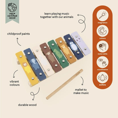 Houten Xylofoon - Kleurrijk Muziekspeelgoed - Educatief en Leuk - SpeelSterk 