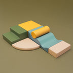 Soft Play 6 Foam Block Set - Pastel Turquoise Explorer