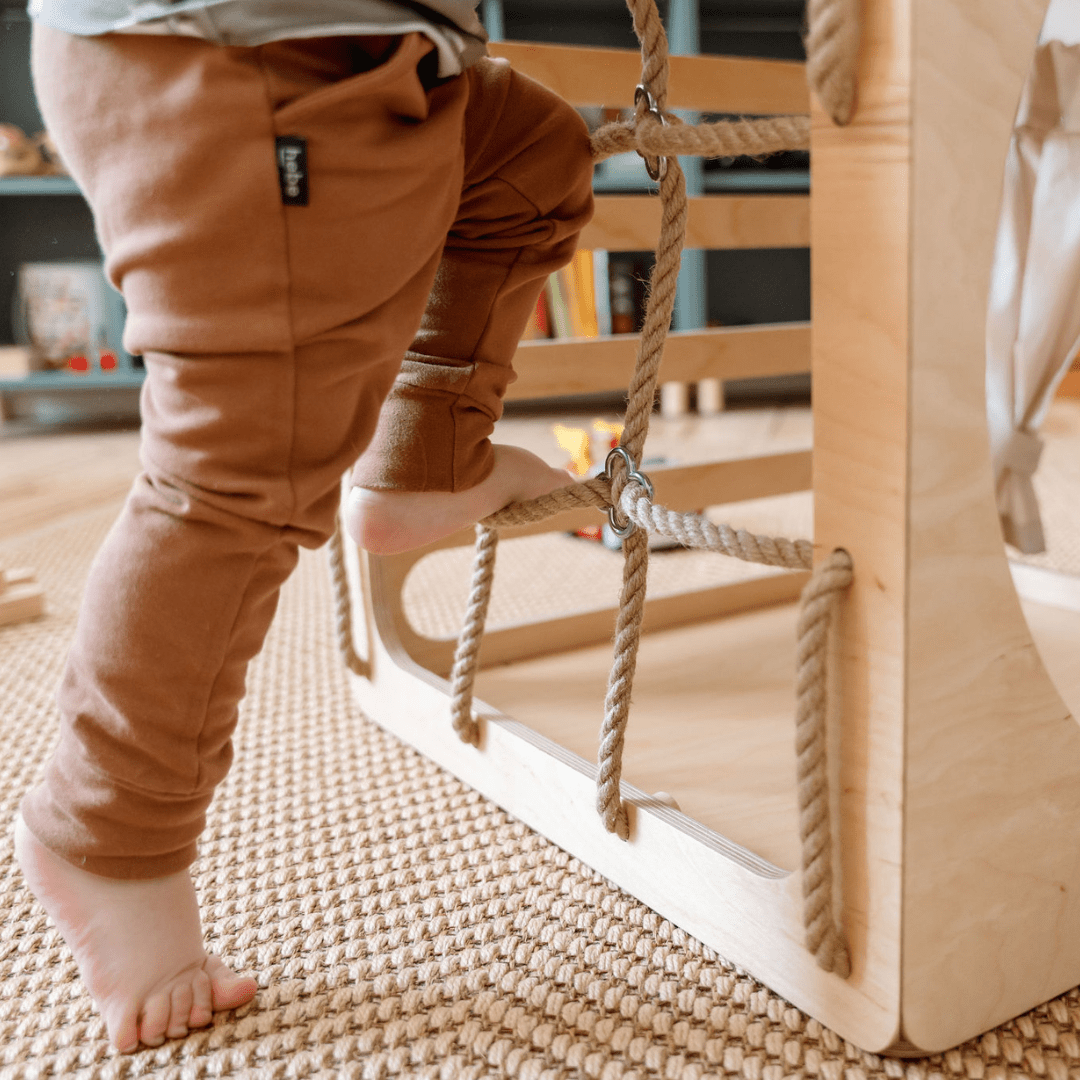 Klimkubus - Naturel - Veilig Houten Speelgoed Voor Ontwikkeling - SpeelSterk 