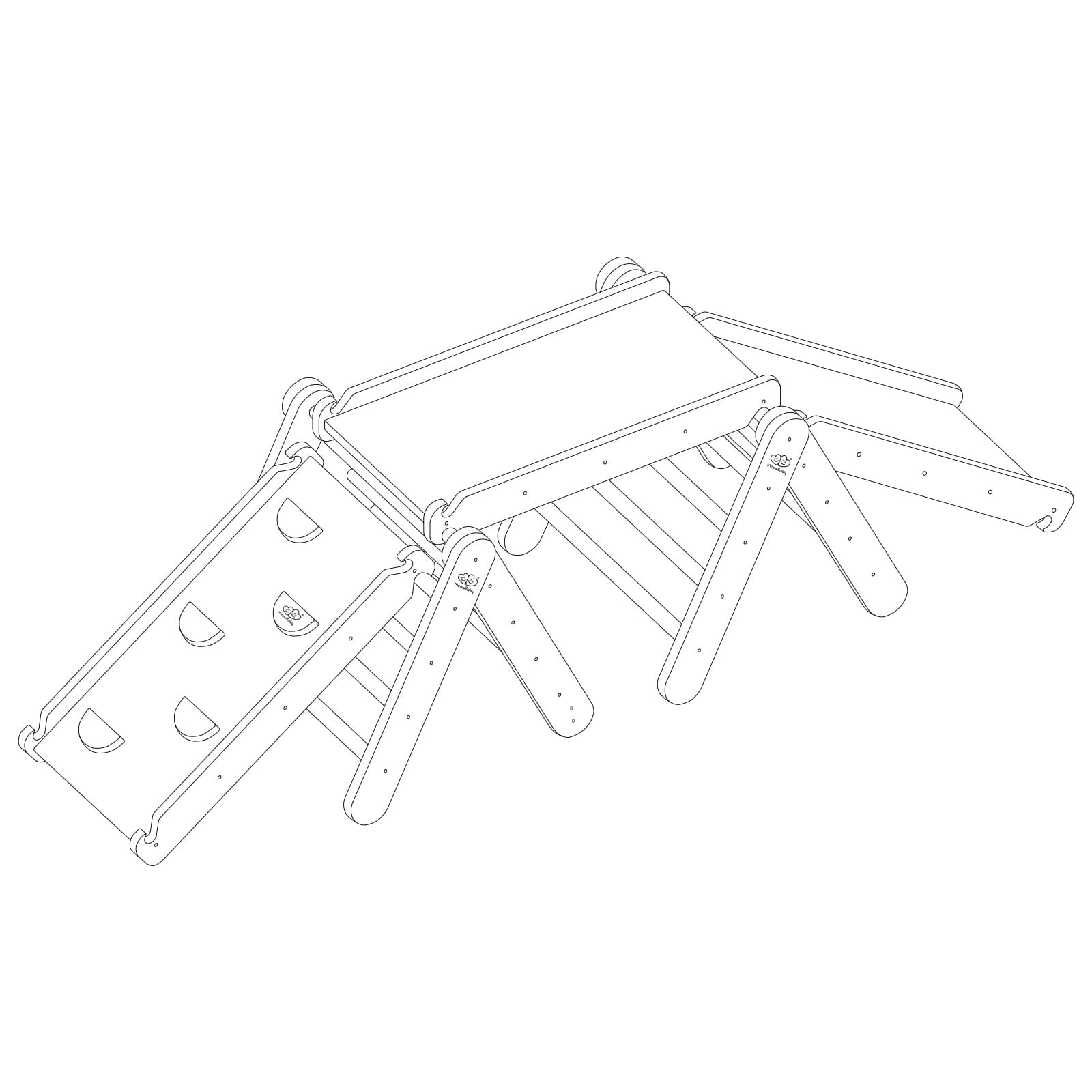 Klimset met Glijbaan en Ladder - Diverse Kleuren - Veilig en Educatief - SpeelSterk 