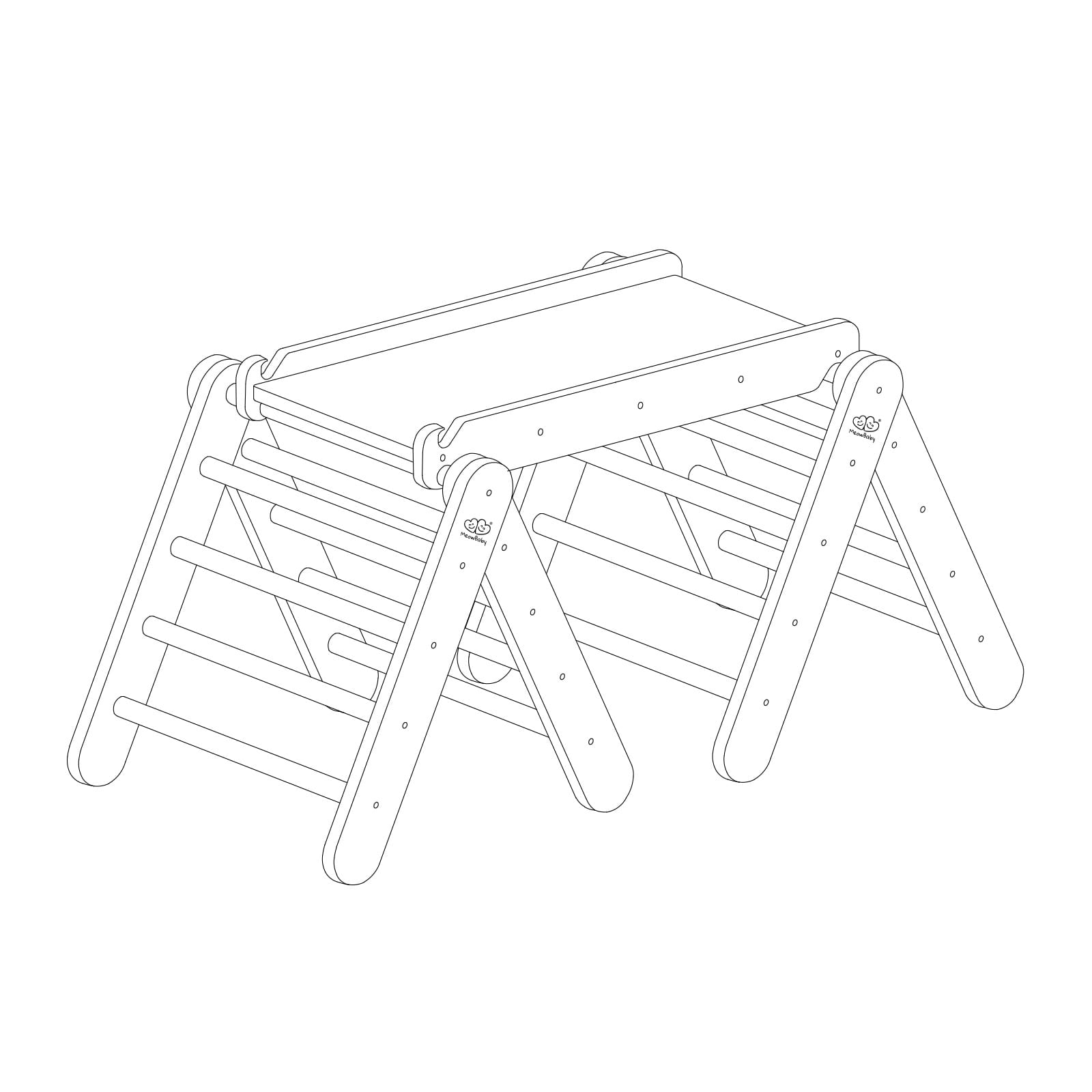 Klimset met Glijbaan en Ladder - Diverse Kleuren - Veilig en Educatief - SpeelSterk 