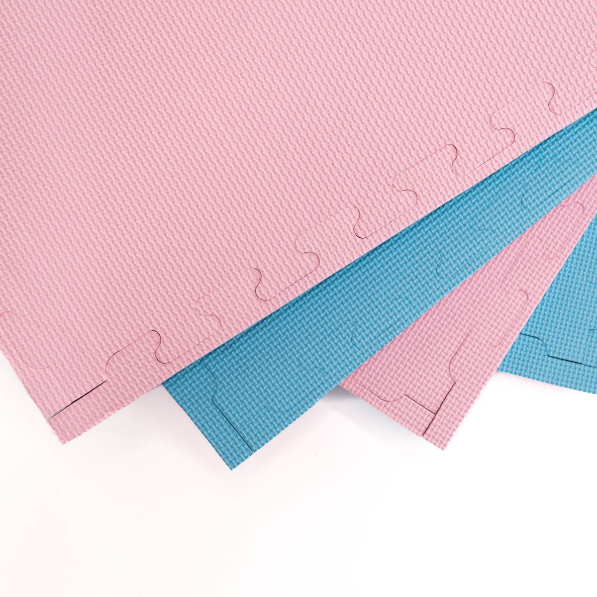 Large Foam Puzzle Mats - Baby Pink / Baby Blue - SpeelSterk.nl