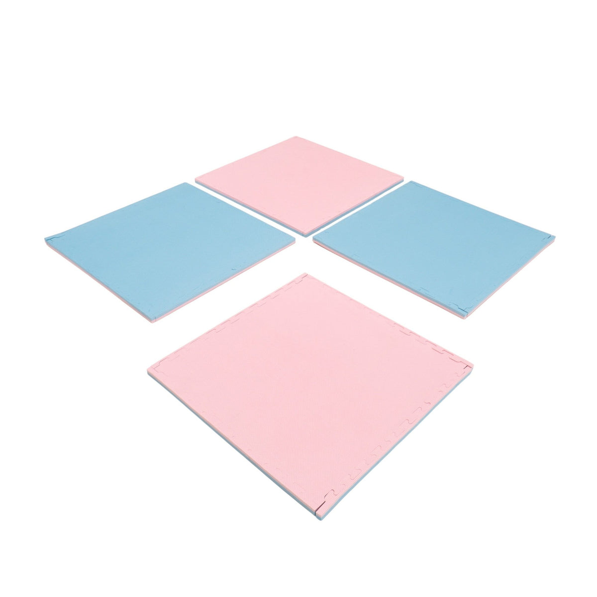 Large Foam Puzzle Mats - Baby Pink / Baby Blue - SpeelSterk.nl