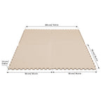 Large Foam Puzzle Mats - Beige / Dark Beige - SpeelSterk.nl
