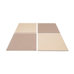 Large Foam Puzzle Mats - Beige / Dark Beige - SpeelSterk.nl