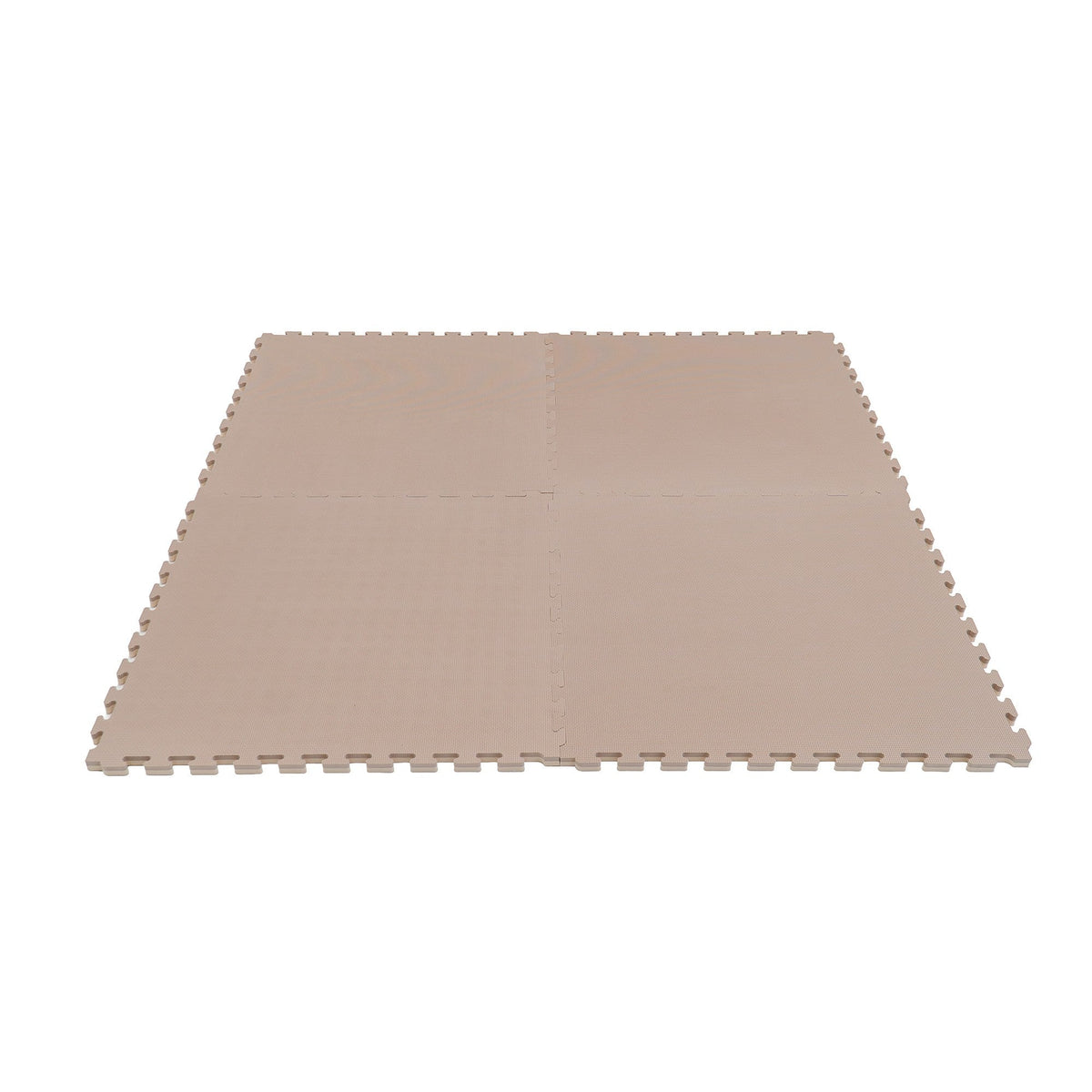 Large Foam Puzzle Mats - Beige / Dark Beige - SpeelSterk.nl