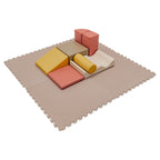 Large Foam Puzzle Mats - Beige / Dark Beige - SpeelSterk.nl