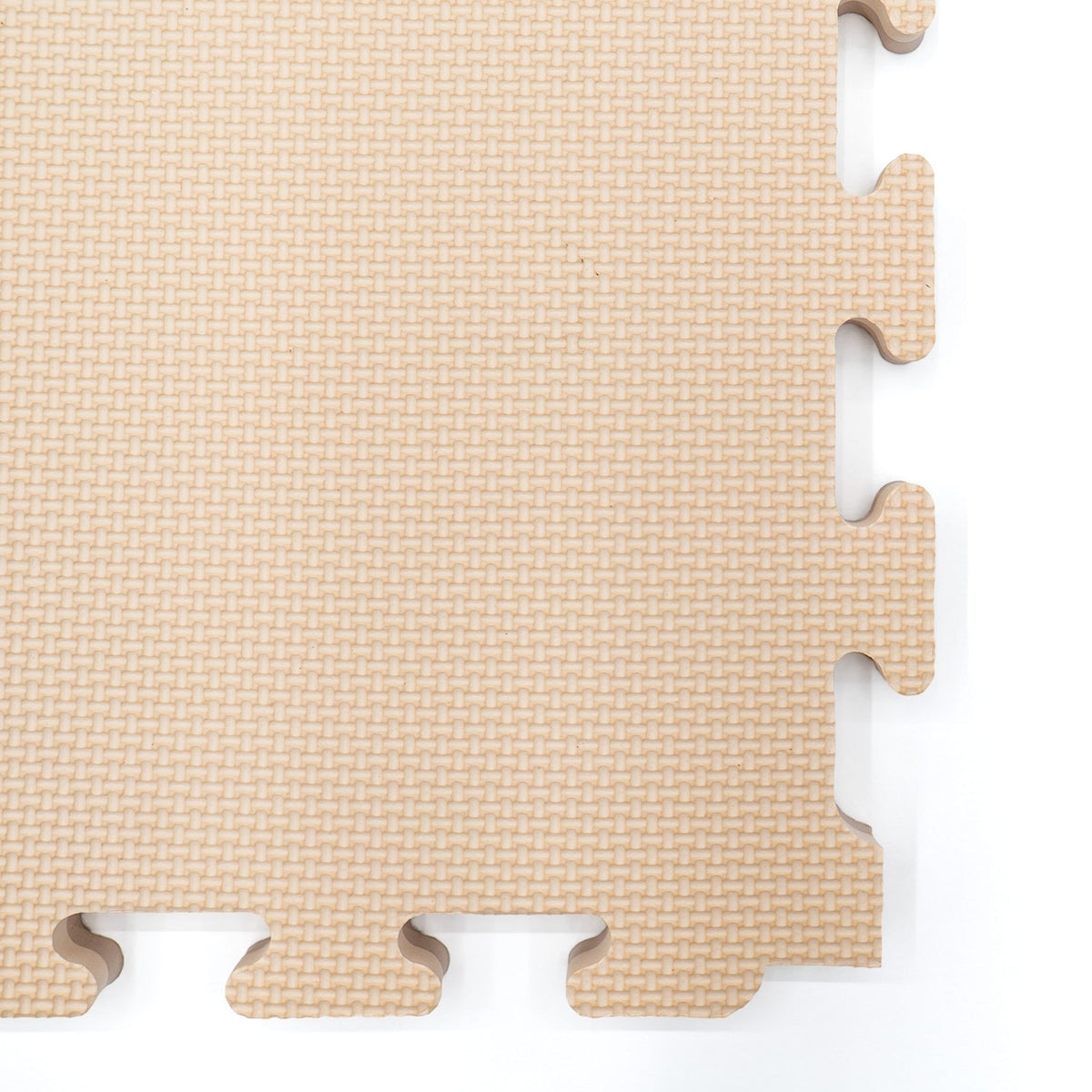 Large Foam Puzzle Mats - Beige / Dark Beige - SpeelSterk.nl