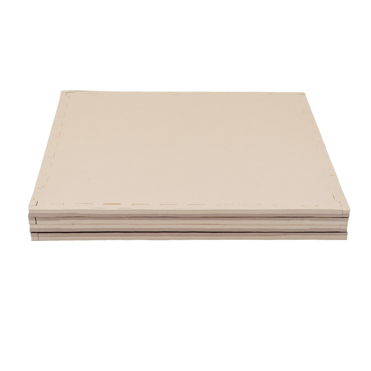 Large Foam Puzzle Mats - Beige / Dark Beige - SpeelSterk.nl