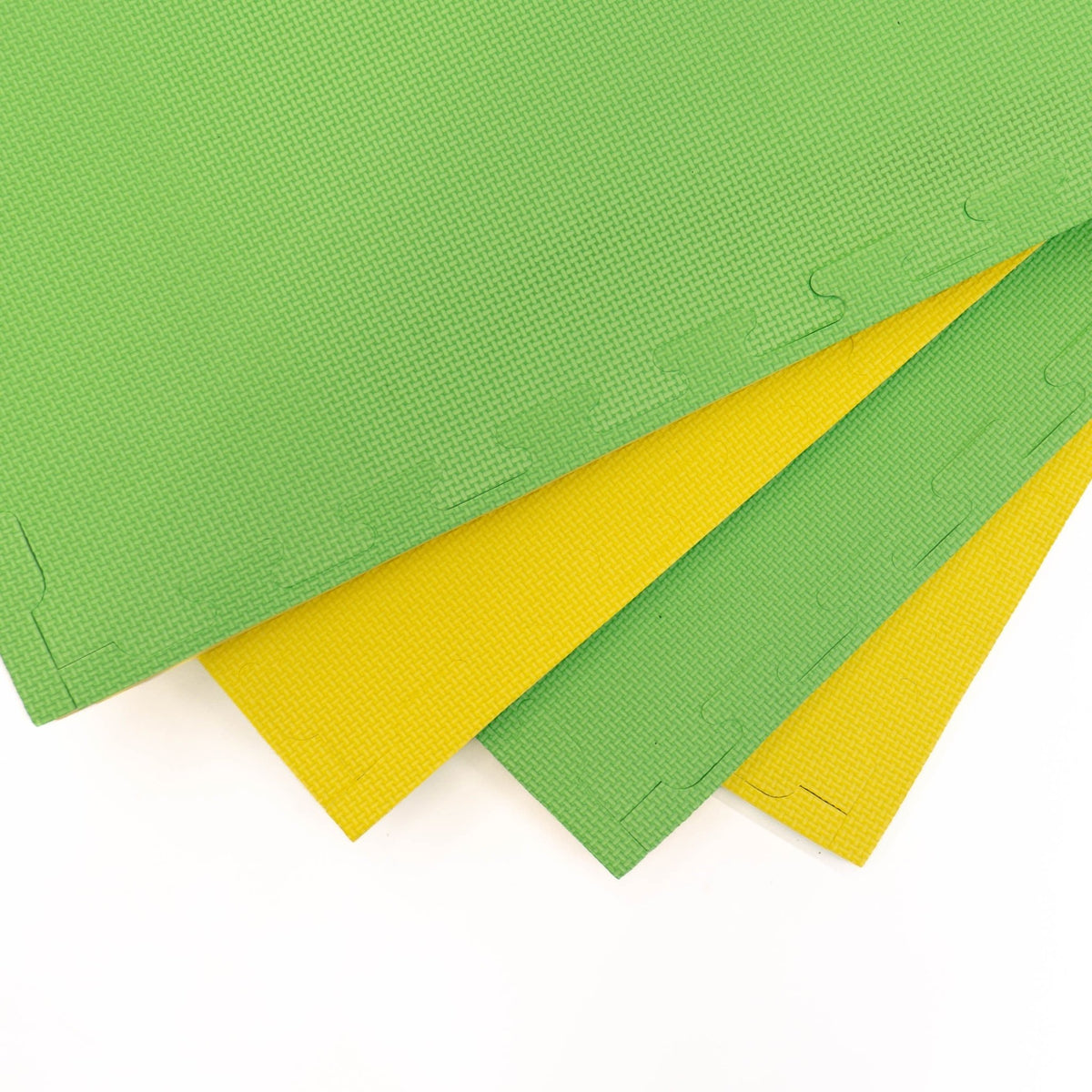 Large Foam Puzzle Mats - Spring Green / Yellow - SpeelSterk.nl