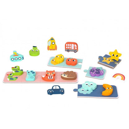 Memory Puzzel - Groene Houtkleur - Educatief en Creatief Speelplezier - SpeelSterk 