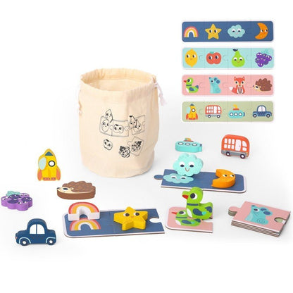 Memory Puzzel - Groene Houtkleur - Educatief en Creatief Speelplezier - SpeelSterk 