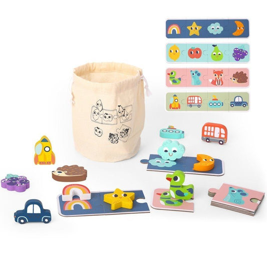 Memory Puzzel - Groene Houtkleur - Educatief en Creatief Speelplezier - SpeelSterk 