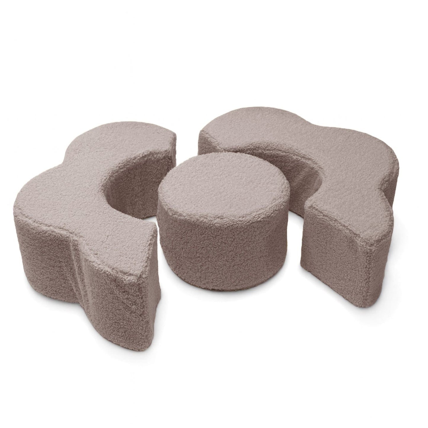 MeowBaby® Foam Flower Shape Set, 3 Elements, Bearly Light Grey SpeelSterk.nl