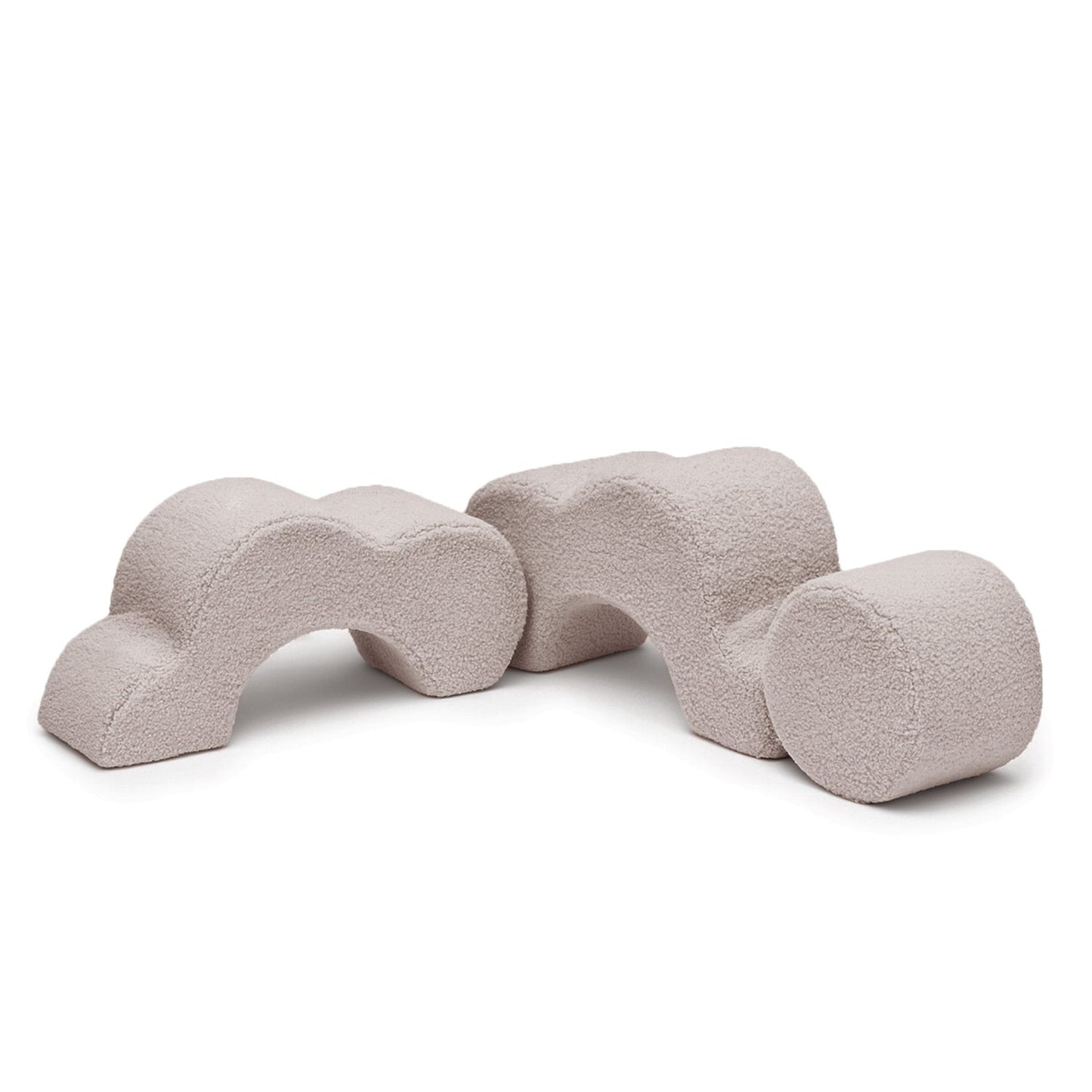 MeowBaby® Foam Flower Shape Set, 3 Elements, Bearly Light Grey SpeelSterk.nl