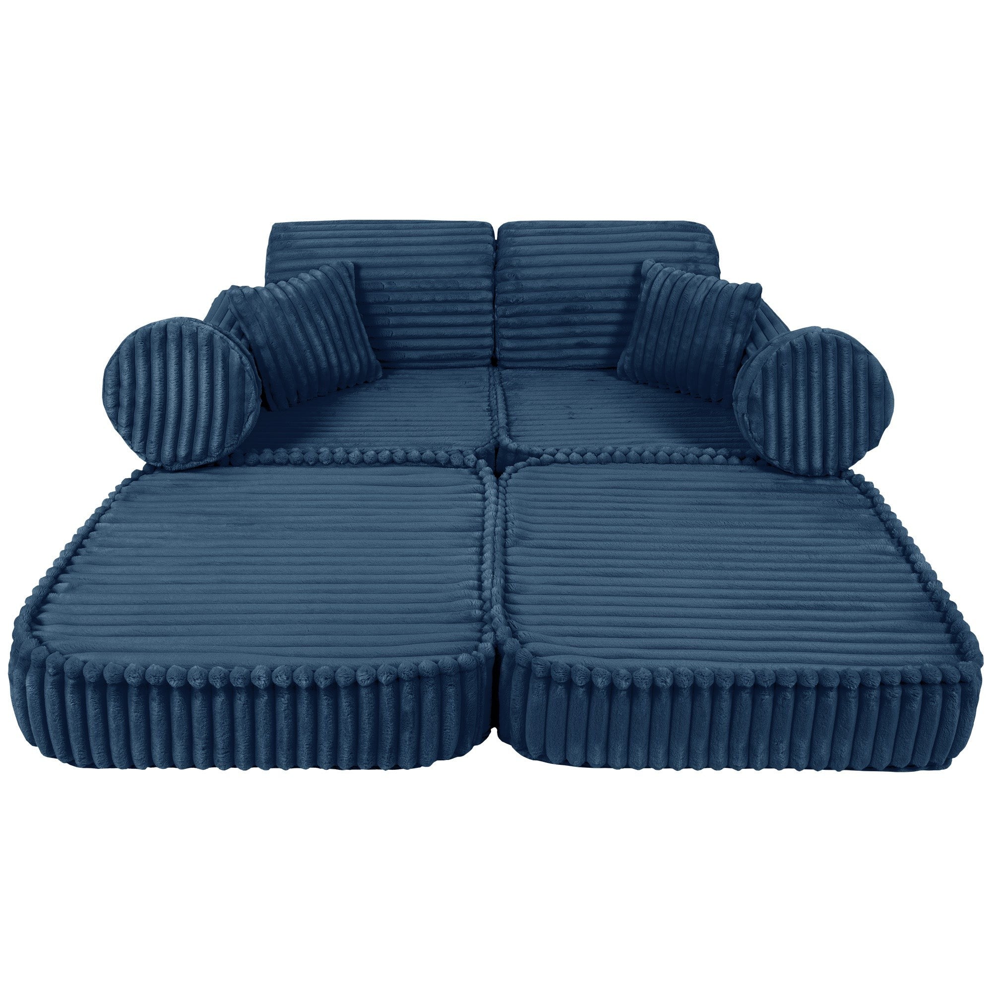 Modulaire Kindersofa - Blauw - Zacht - Perfect Voor Avontuurlijke Kinderen - SpeelSterk 
