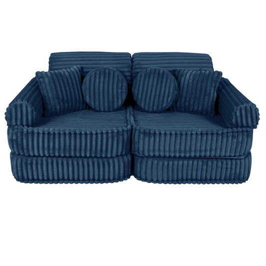 Modulaire Kindersofa - Blauw - Zacht - Perfect Voor Avontuurlijke Kinderen - SpeelSterk 