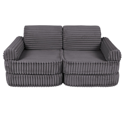 Modulaire Kindersofa - Donker Grijs - Creatief En Comfortabel - SpeelSterk 
