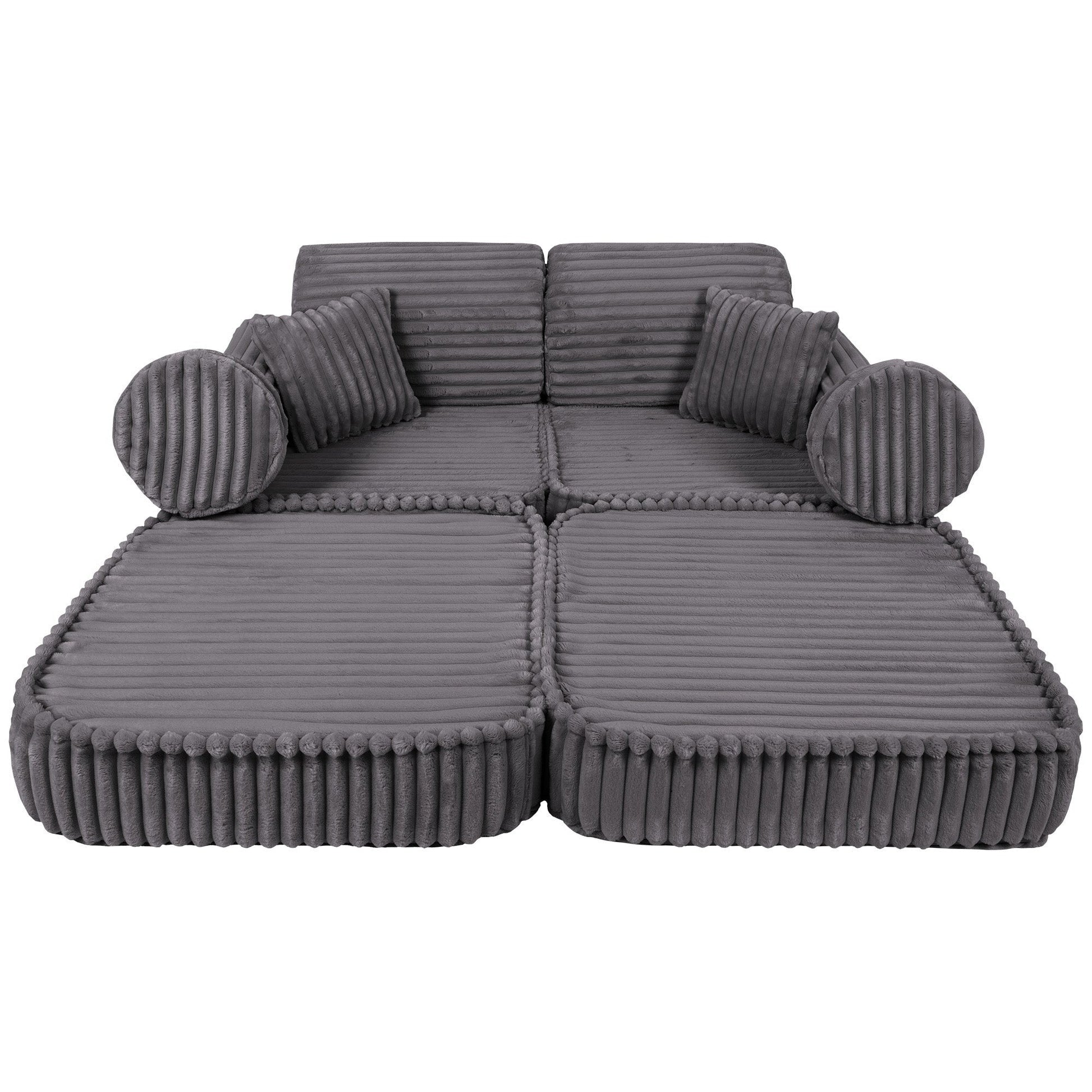 Modulaire Kindersofa - Donker Grijs - Creatief En Comfortabel - SpeelSterk 