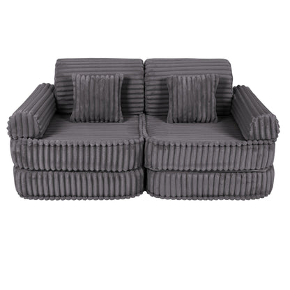 Modulaire Kindersofa - Donker Grijs - Creatief En Comfortabel - SpeelSterk 