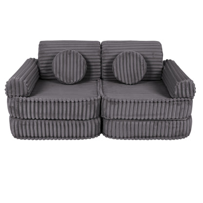 Modulaire Kindersofa - Donker Grijs - Creatief En Comfortabel - SpeelSterk 
