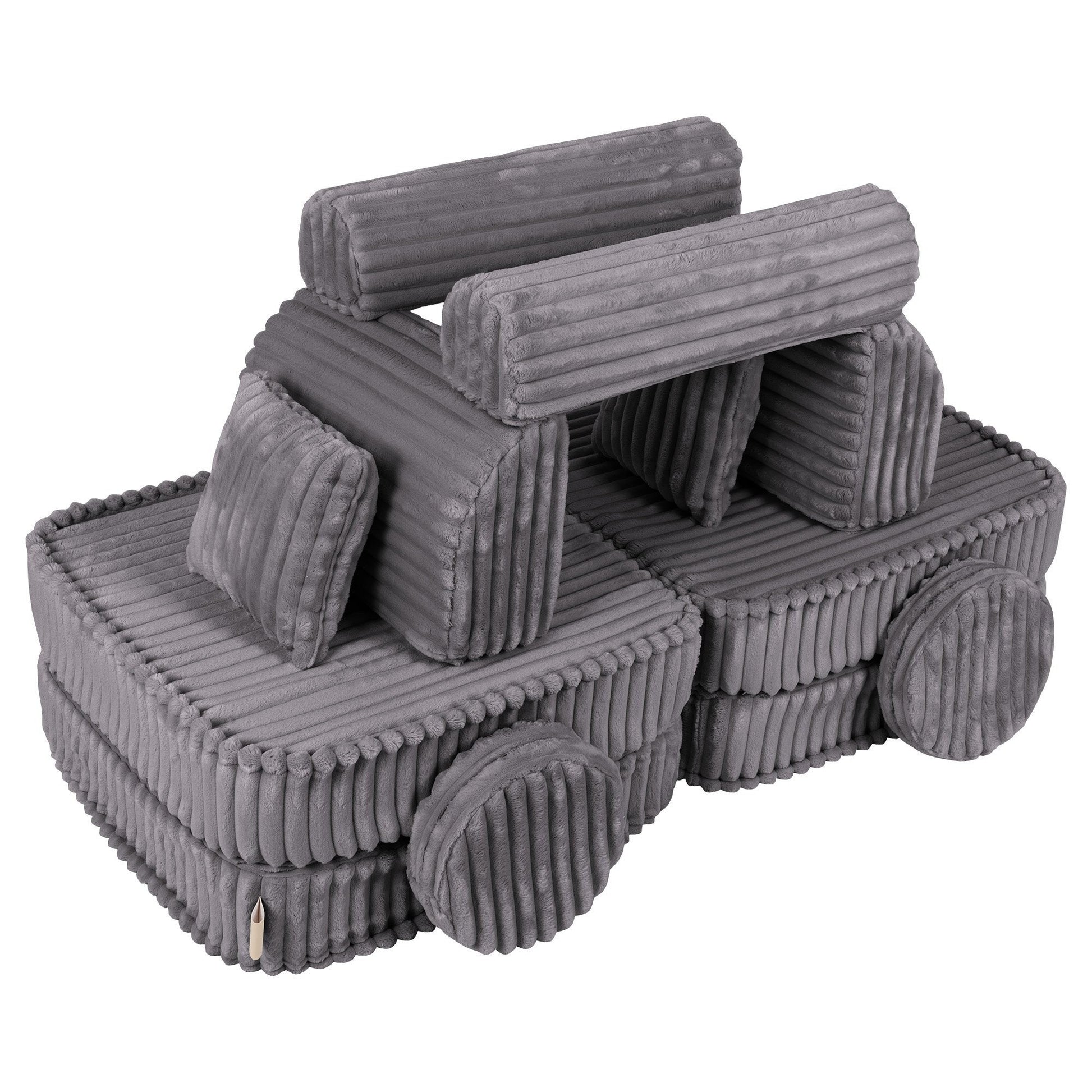 Modulaire Kindersofa - Donker Grijs - Creatief En Comfortabel - SpeelSterk 