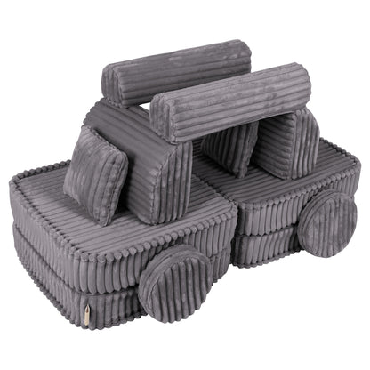 Modulaire Kindersofa - Donker Grijs - Creatief En Comfortabel - SpeelSterk 