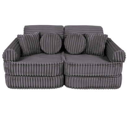 Modulaire Kindersofa - Donker Grijs - Creatief En Comfortabel - SpeelSterk 
