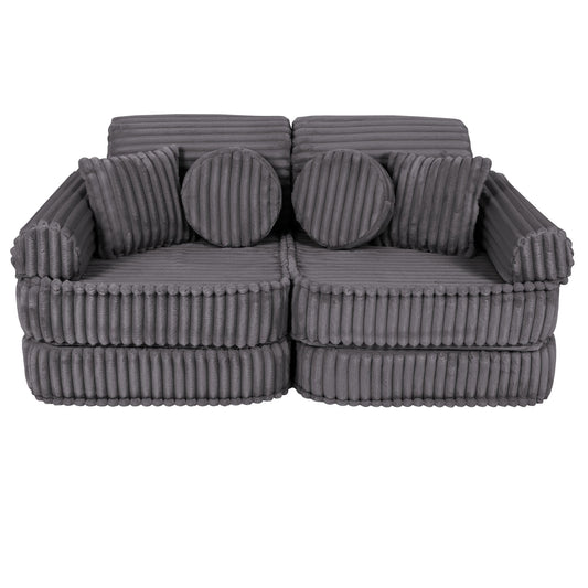 Modulaire Kindersofa - Donker Grijs - Creatief En Comfortabel - SpeelSterk 