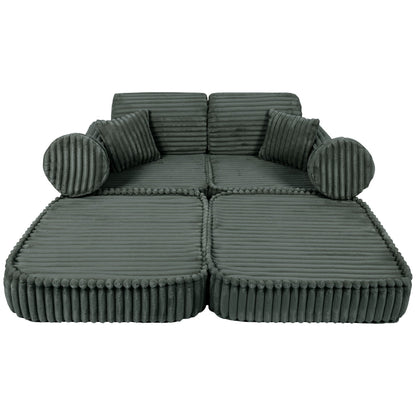 Modulaire Kindersofa - Donker Groen - Comfortabel - Stijlvol - Ontwikkeling - SpeelSterk 