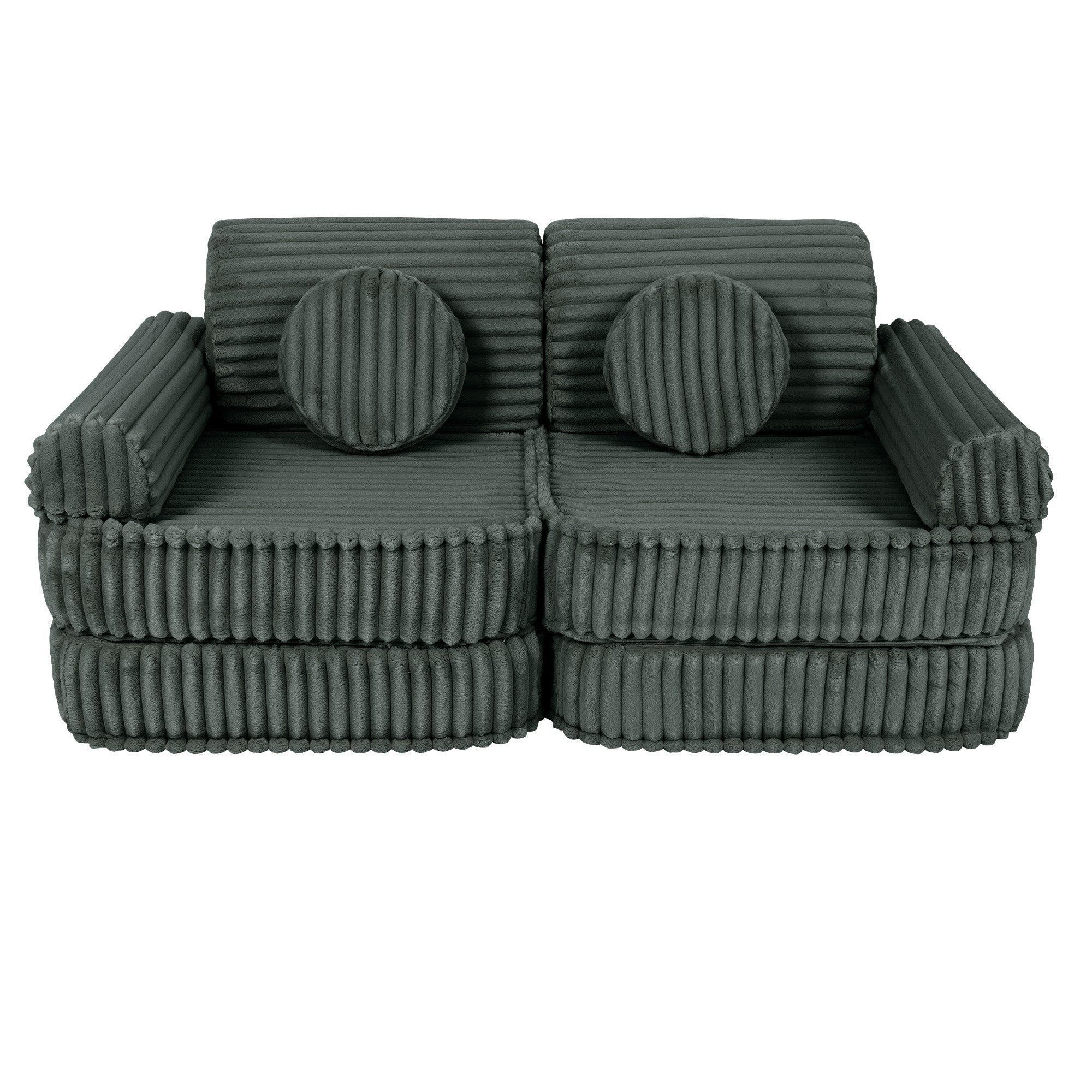 Modulaire Kindersofa - Donker Groen - Comfortabel - Stijlvol - Ontwikkeling - SpeelSterk 