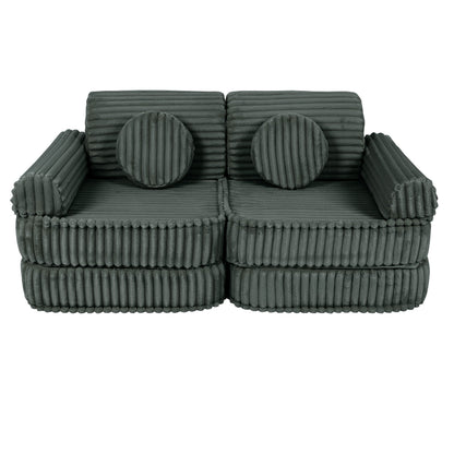 Modulaire Kindersofa - Donker Groen - Comfortabel - Stijlvol - Ontwikkeling - SpeelSterk 