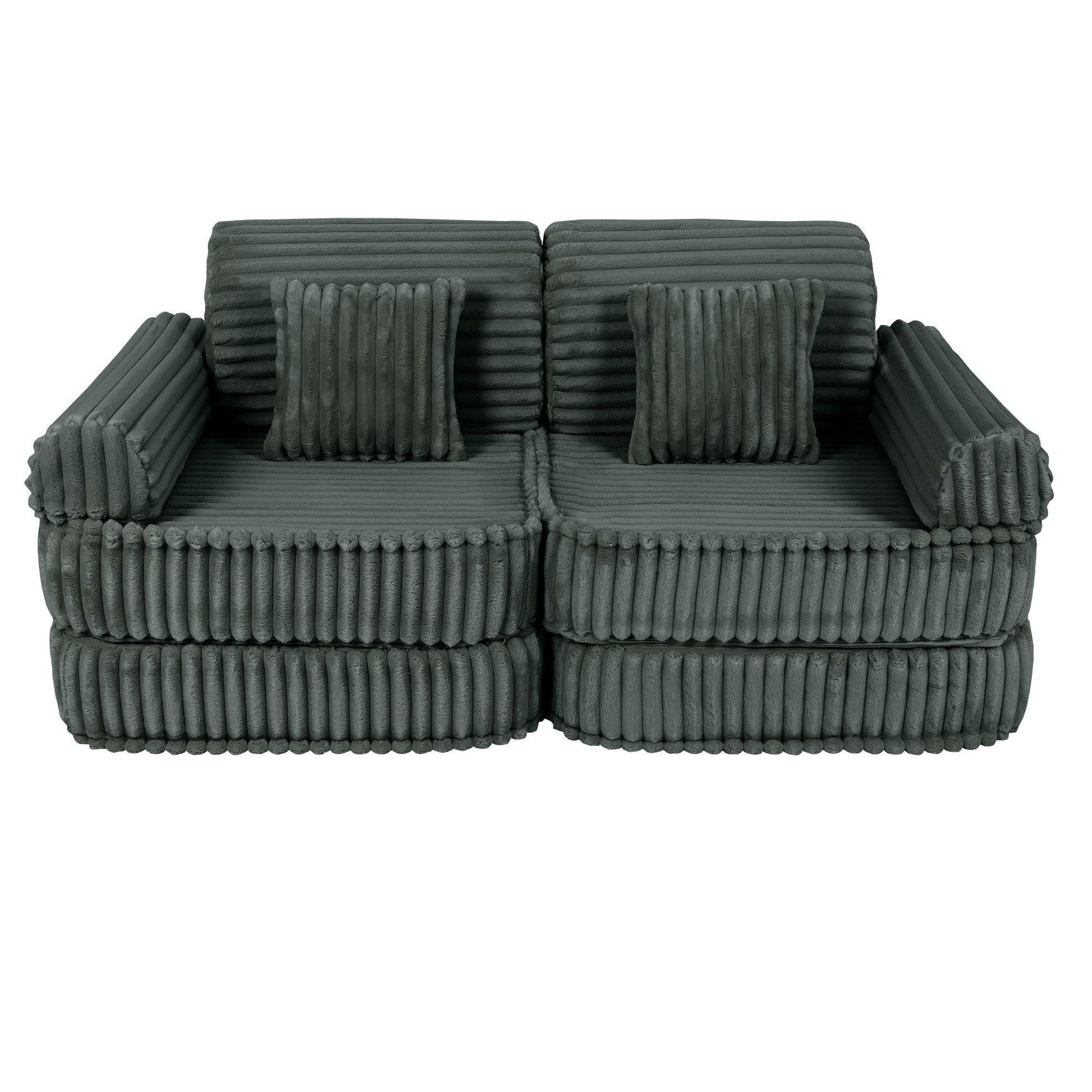 Modulaire Kindersofa - Donker Groen - Comfortabel - Stijlvol - Ontwikkeling - SpeelSterk 